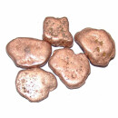 Kupfer kleine Nuggets Handschmeichler 5 Stück  kleine Auflege Steine je ca. 10 - 20 mm