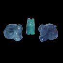 Fluorit Hase Häschen grün lila ca. 35 x 25 mm