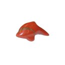 Jaspis Rot Delfin Delphin ca. 30 x 10 mm
