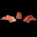 Jaspis Rot Delfin Delphin ca. 30 x 10 mm