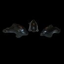 Obsidian schwarz Delfin ca. 40 x 12,5 mm