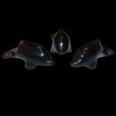 Obsidian schwarz Delfin ca. 50 x 18 mm