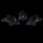 Obsidian schwarz Delfin / Delphin ca. 50  x 18  mm