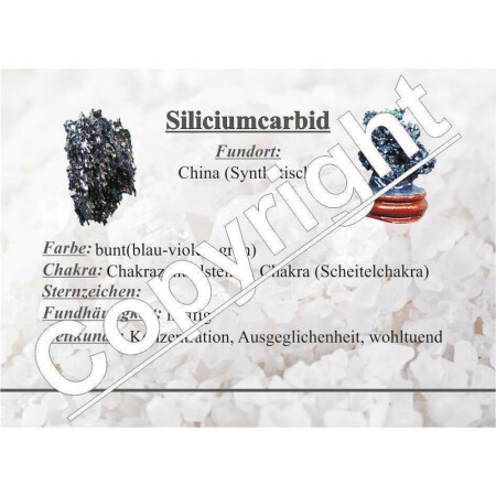 Edelsteinkarten- Siliciumcarbid