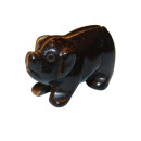 Tigerauge Schwein - Glücksschwein  ca. 50 x 30 mm