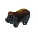 Tigerauge Schwein - Glücksschwein  ca. 40 x 20 mm