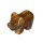 Tigerauge Schwein - Glücksschwein  ca. 32 x 25 mm