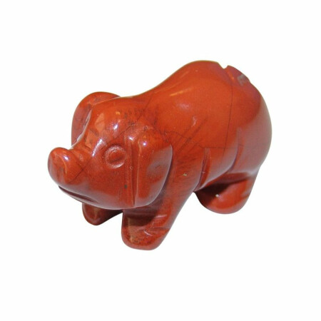 Jaspis Rot Schwein - Glücksschwein ca. 40 x 20 mm