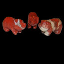 Jaspis Rot Schwein - Glücksschwein ca. 40 x 20 mm