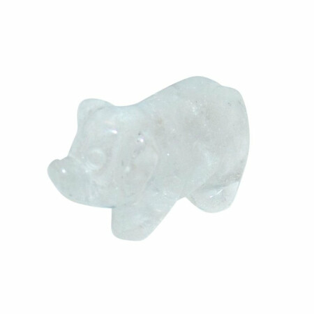Bergkristall Schwein - Glücksschwein ca. 40 x 20  mm