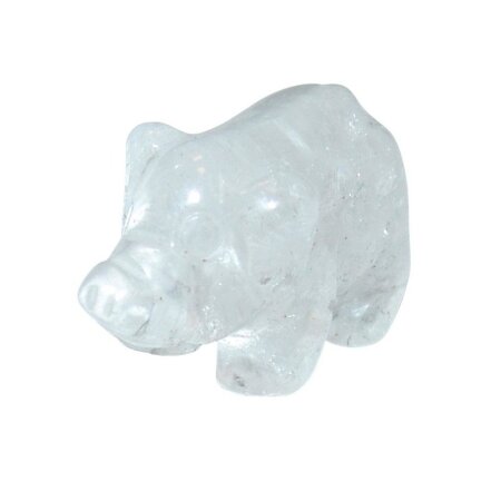 Bergkristall Schwein - Glücksschwein ca.30 x 20  mm
