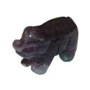 Fluorit Schwein - Glücksschwein grün lila ca....