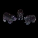 Fluorit Schwein - Glücksschwein grün lila ca....