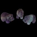 Fluorit Schwein - Glücksschwein grün lila ca....