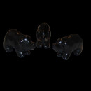 Obsidian schwarz Schwein - Glücksschwein ca. 50 x 30 mm