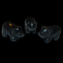 Obsidian schwarz Schwein - Glücksschwein ca. 40 x 20  mm
