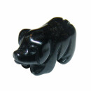Obsidian schwarz Schwein - Glücksschwein ca. 30 x 20  mm