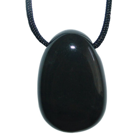 Onyx Anhänger flacher Trommelstein ca. 30 x 20 mm in Tropfen Form mit Bohrung ca. 2,5 mm