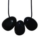 Onyx Trommelstein Tropfen gebohrt (2,5 mm) ca. 30 x 20 mm Anhänger Edelstein