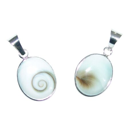 Operculum (Shiva - Auge) 925er Silber Anhänger oval...