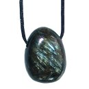 Astrophyllit Trommelstein Tropfen gebohrt (2,5 mm) ca. 30 x 25 mm Anhänger Edelstein