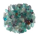 Fluorit grün - lila 100 g kleine Trommelsteine ca.10...