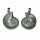 Ammonit Rippenammonit Anhänger mit Bohrung ca. 35 - 40 mm mit 1 m braunem Lederband