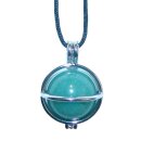 Edelstahl Kugelhalter mit Aventurin grün Kugel individuell wechselbar passend für 20 mm Kugeln