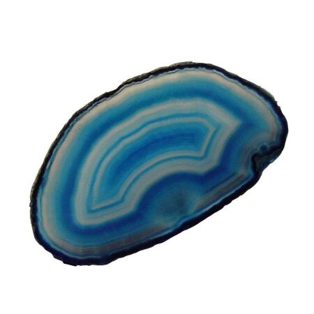 Achatscheibe blau schön transparent mini Länge ca. 50 - 70 mm