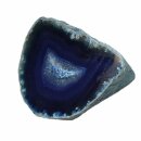 Achat blau Hälfte einer Geode Größe M: ca. 60 - 70 mm aufgeschnitten, poliert & pink coloriert