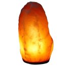 10 - 11,9 kg Salzlampe Bosalla® mit Palisander-Holz Sockel, Salz Leuchte mit 120 cm Kabel weiß