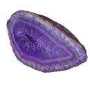Achat lila Hälfte einer Geode Größe M: ca. 60 - 70 mm aufgeschnitten, poliert & pink coloriert