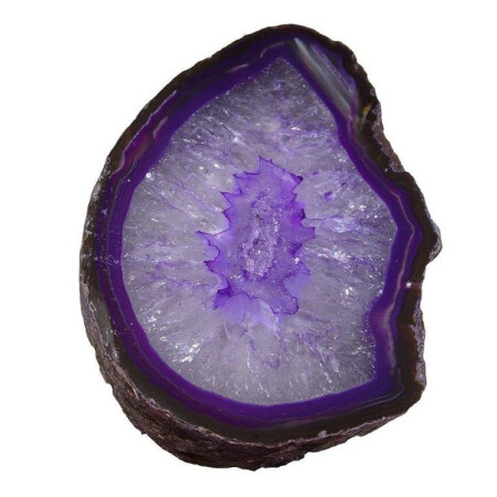 Achat lila Hälfte einer Geode Größe L: ca. 75 - 90 mm aufgeschnitten, poliert & pink coloriert