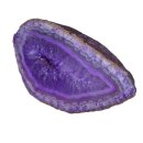 Achat lila, Hälfte einer Geode Größe L: ca. 75 - 90 mm aufgeschnitten, poliert & lila coloriert