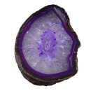 Achat lila Hälfte einer Geode Größe L: ca. 75 - 90 mm aufgeschnitten, poliert & pink coloriert