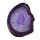 Achat lila, Hälfte einer Geode Größe L: ca. 75 - 90 mm aufgeschnitten, poliert & lila coloriert