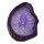 Achat lila Hälfte einer Geode Größe L: ca. 75 - 90 mm aufgeschnitten, poliert & pink coloriert