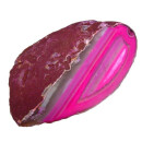 Achat pink Hälfte einer Geode Größe M: ca. 60 - 70 mm aufgeschnitten, poliert pink coloriert