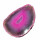 Achat pink Hälfte einer Geode Größe M: ca. 60 - 70 mm aufgeschnitten, poliert pink coloriert
