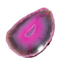 Achat pink, Hälfte einer Geode Größe L: ca. 75 - 90 mm aufgeschnitten, poliert & coloriert