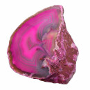 Achat pink Hälfte einer Geode Größe L: ca. 75 - 90 mm aufgeschnitten, poliert & pink coloriert
