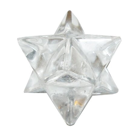 Bergkristall Merkaba achtstrahliger Stern XL ca. 45 mm A*...