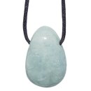 Aquamarin Trommelstein Tropfen gebohrt(2,5 mm) ca. 30 x...