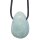 Aquamarin Trommelstein Tropfen gebohrt(2,5 mm) ca. 30 x 20 mm Anhänger Edelstein