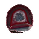 Achat bordeaux rot Hälfte einer Geode A*extra Qualität mit kristallinen Geoden Öffnung Größe M: ca.50 - 70 mm
