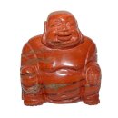 Jaspis Rot gemasert Happy Buddha sitzend ca. 45 x 50 mm
