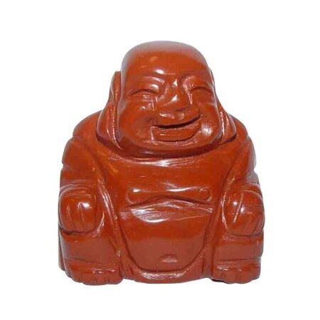 Jaspis Rot Happy Buddha sitzend ca. 25 x 30 mm