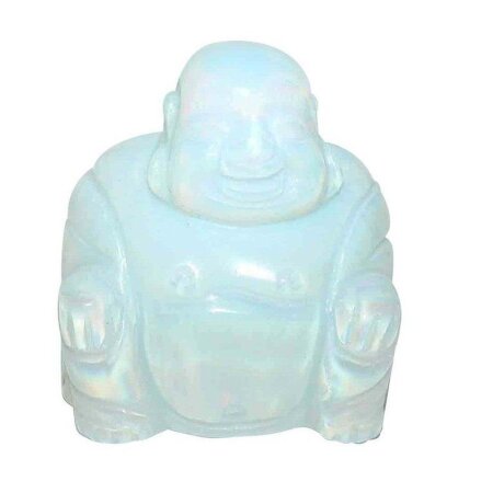 Opalith (Glas, synthetisch) Buddha ca. 45 x 50 mm