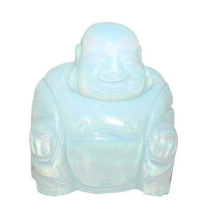 Opalith Kunstglas Happy Buddha sitzend ca. 45 x 50 mm