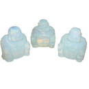 Opalith (Glas, synthetisch) Buddha ca. 45 x 50 mm